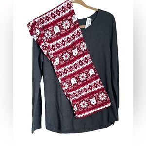 NWT Holiday Christmas Winter PJ Set M L